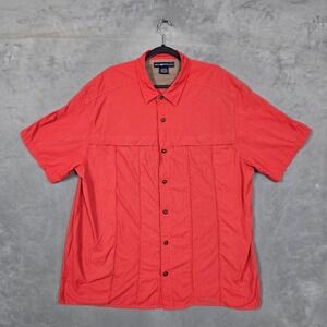 Exofficio Vented Shirt Mens 2XL red/orange short sleeve button up outdoor